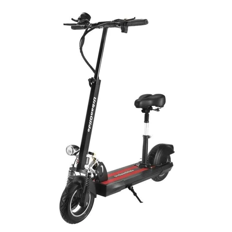 Monopattino elettrico UrbanGlide AR2 500W Ruote 10" autonomia 40km Freni a disco doppi Nero/Rosso Illuminazione LED