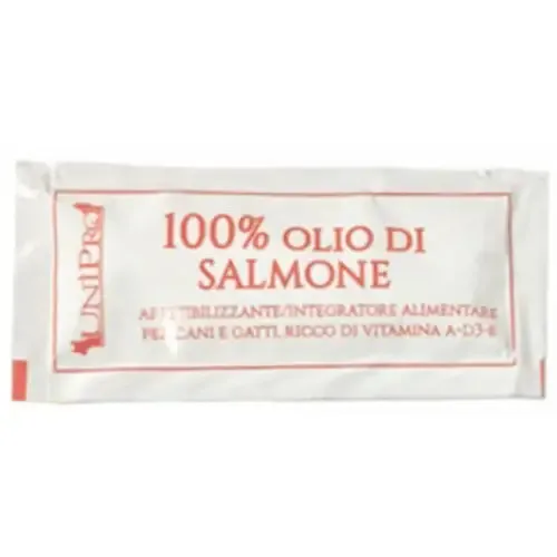 Unipro Olio di pesce Integratore alimentare per cani e gatti 10 gr Salmone