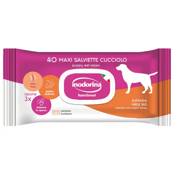 Inodorina Funzionale Salviette Detergenti 40 salviette Cuccioli