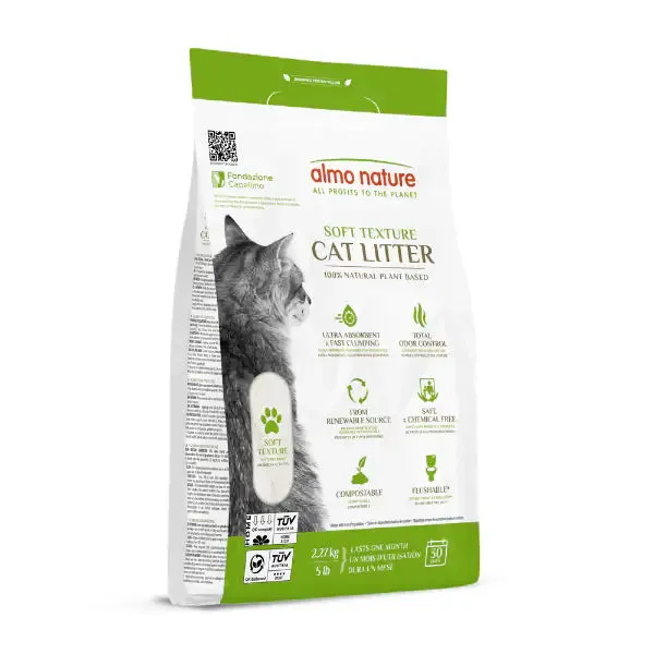 Almo Nature Natural Cat Litter Soft Texture lettiera vegetale 5 lt (2,27 kg) - Lettiera vegetale