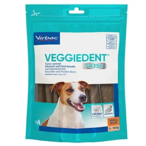 Virbac VeggieDent Fresh snack dentali Small (5-10 kg) 224 gr