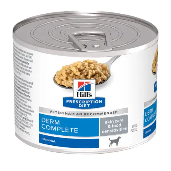 Hill's Prescription Diet Dog All Breeds Derm Complete Skin Care Lattina 200 gr Ricetta Original - confezione da 6 pezzi - Dieta veterinaria per cani