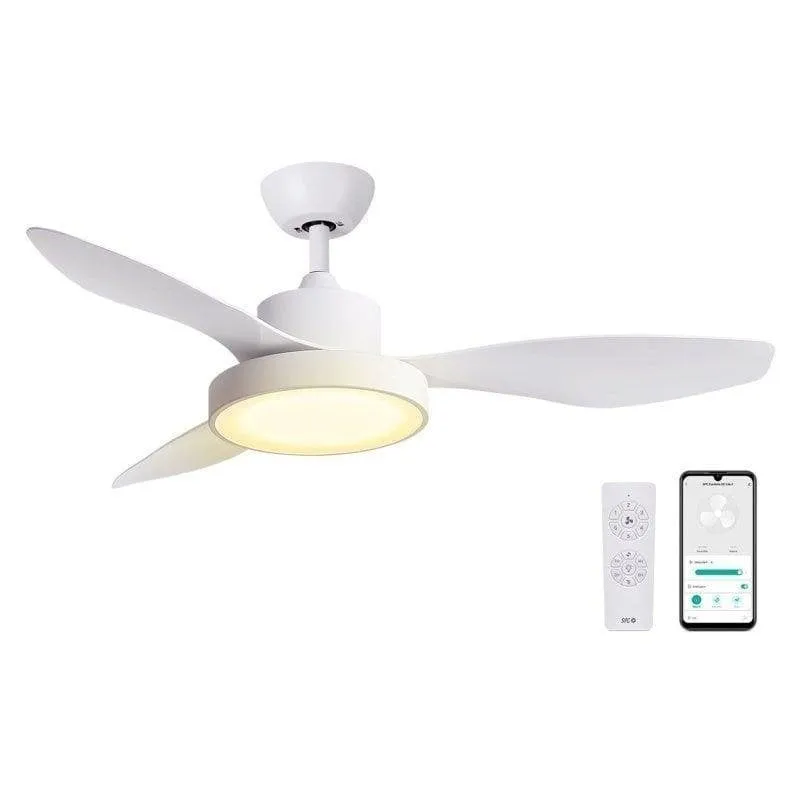 Ventilatore da Soffitto con Luce SPC Conforto DC Lite 2 42W 120cm 6 Velocità Silenzioso Wi-Fi Telecomando