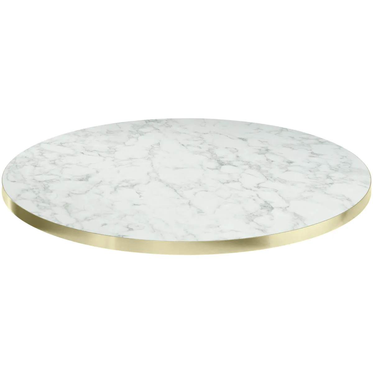 VEGA Piano per tavolo Marvani rotondo; 80x2.5 cm (ØxH); oro/bianco/marmorizzato; rotonda