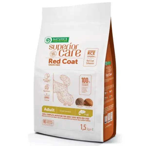 Nature’s Protection Superior Care Dog Adult Small e Mini Red Coat Grain Free Salmone 10 kg - Croccantini per cani