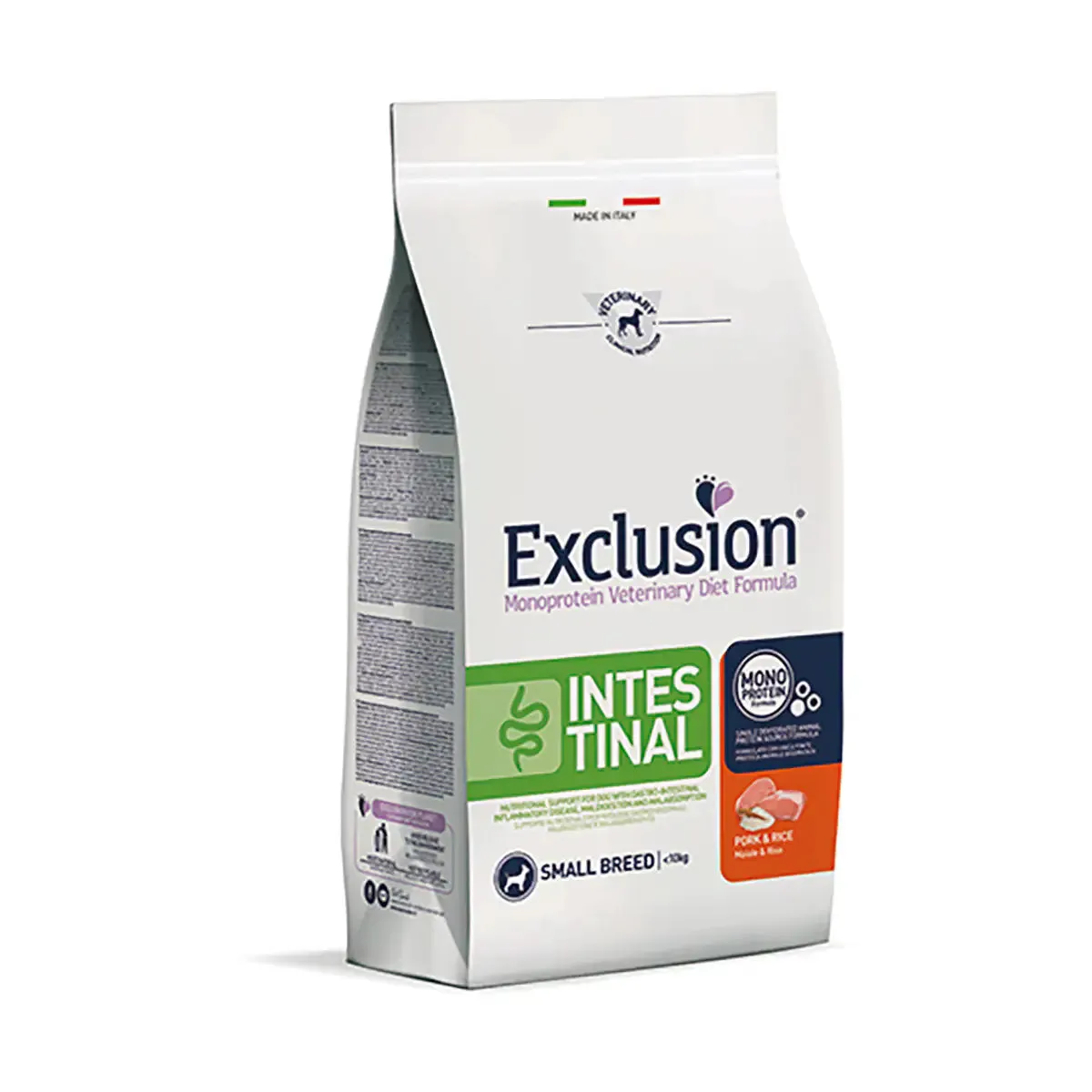 Exclusion Diet Intestinal Small Breed Maiale e Riso 7 kg - Crocchette monoproteiche cane