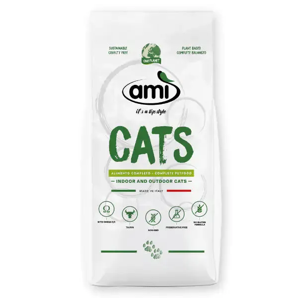 Amì alimento vegetale Indoor/Outdoor Cats 7,5 kg - Croccantini per gatti