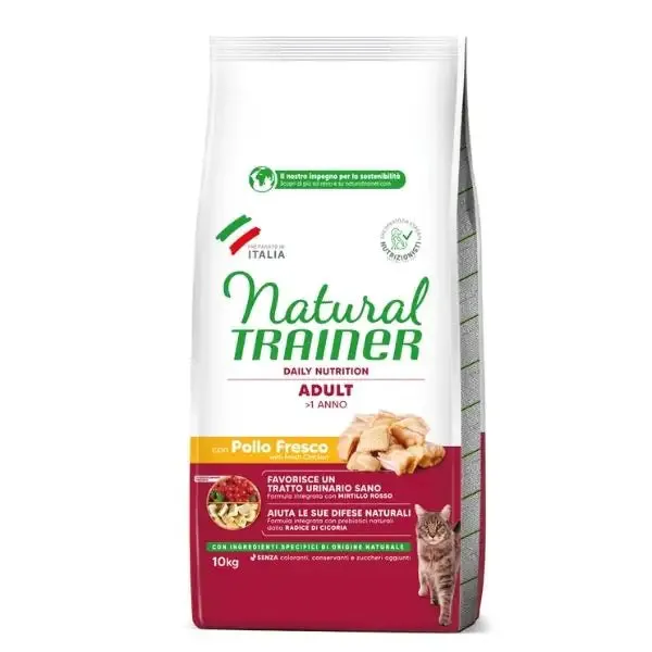 Natural Trainer Daily Nutrition Adult con Pollo Fresco 10 kg - Croccantini per gatti