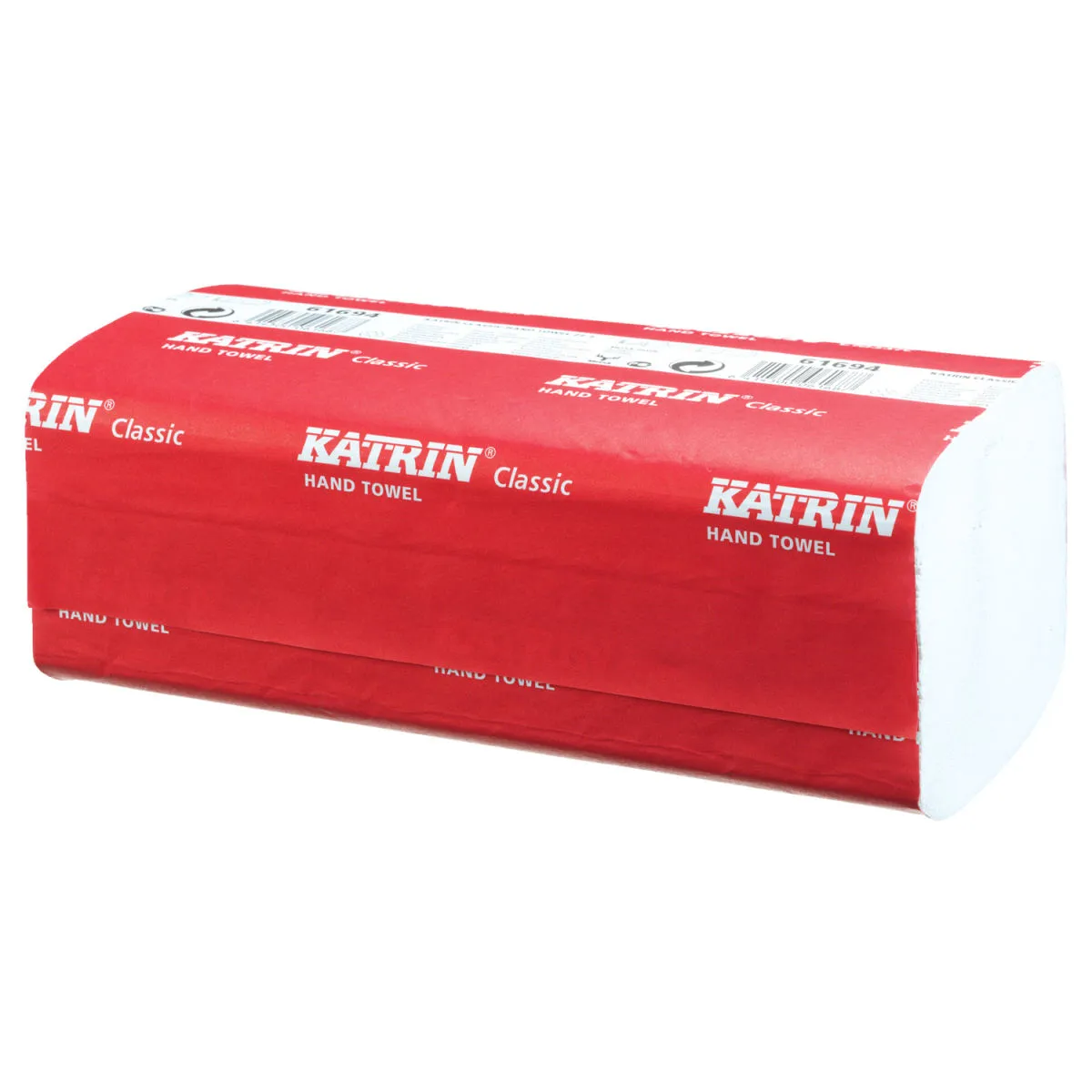20x Katrin Asciugamani di carta Classic 2 veli piegati a Z; 22.4x23 cm (LxH); bianco; 20 pz. / Pacco