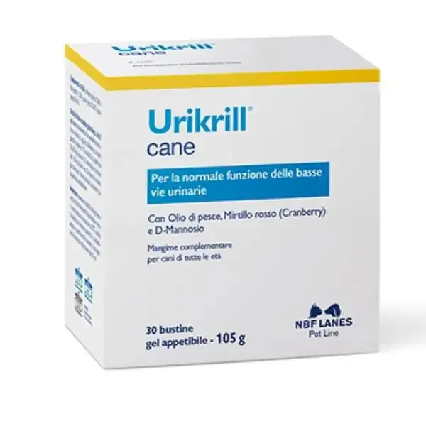 NBF Lanes Urikrill Supporto urinario Gel per cani 30 Bustine - Integratori per cani