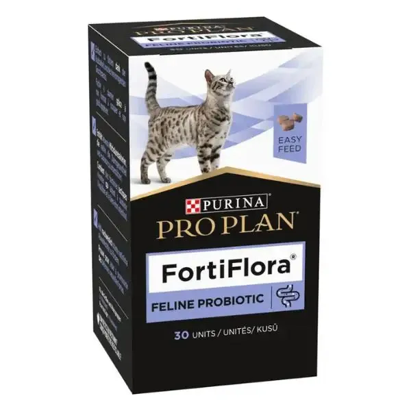 Purina Pro Plan Fortiflora Feline Probiotic Chews per gatti 30 compresse da 0,5 gr - Integratori per gatti
