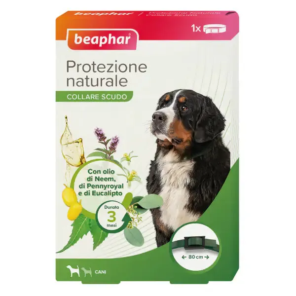 Beaphar Protezione Naturale Collare Cane Misura regolabile 80 cm - Antiparassitario per cani