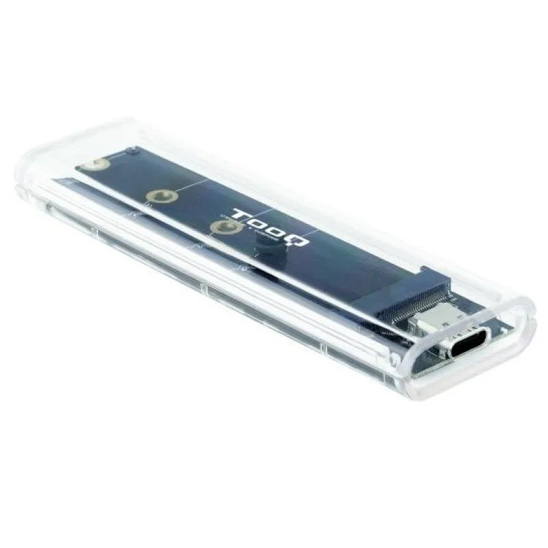 Custodia esterna TooQ RGB per SSD M.2 NGFF/NVMe trasparente