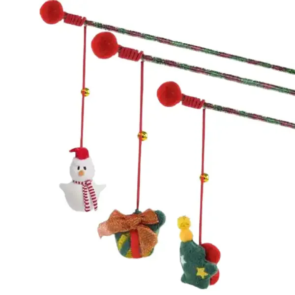 Gioco per gatti cannetta natalizia Leopet Soggetti assortiti 30 cm - Giochi per gatti