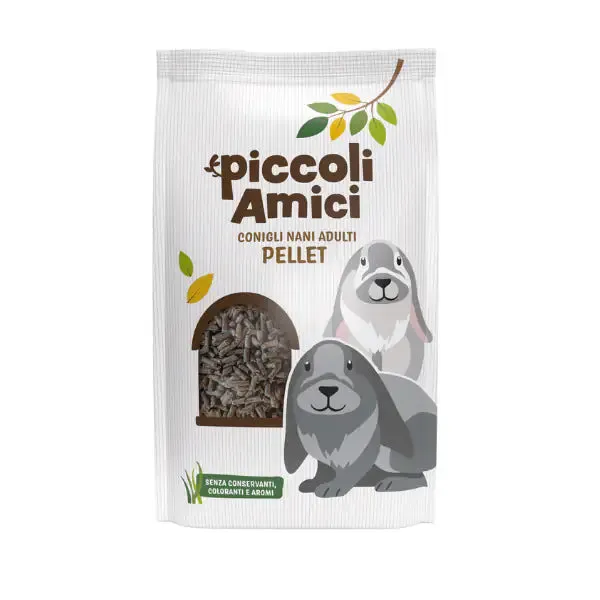 Piccoli Amici Pellet per Conigli Nani Adulti 2,5 kg - Mangime per conigli