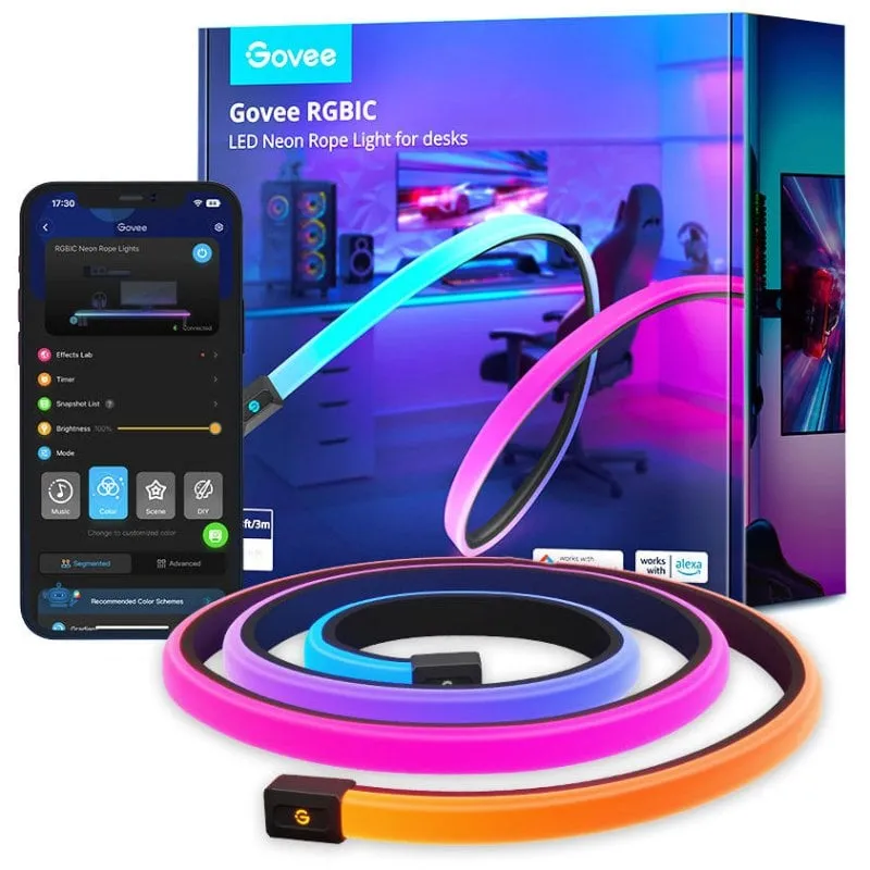 Striscia LED RGB Govee H61C3 Gaming Neon Rope Light 3m per tavoli da gioco