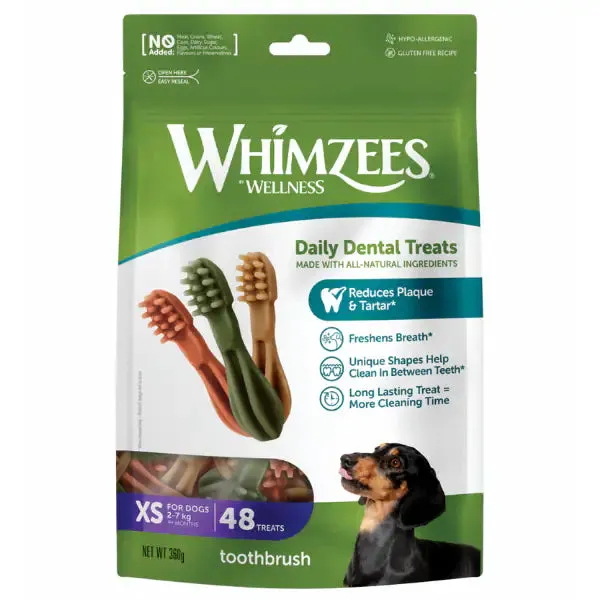Whimzees Snack dentale Naturale Spazzolino Extra Small 48 Stick