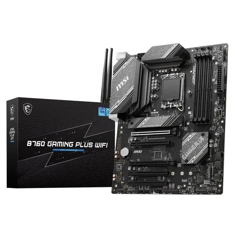 Schede Madri MSI B760 GAMING PLUS WIFI Intel B760 LGA1700 DDR5 ATX WiFi 6E 2.5GbE M.2 RAID