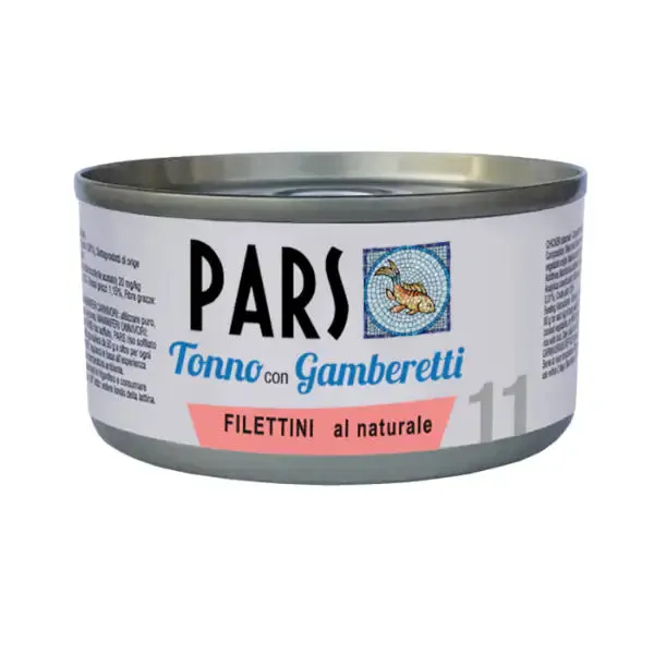 Dieta Pars Umido Filettini al naturale 85 gr Tonno con gamberetti - confezione da 24 pezzi - Dieta veterinaria per cani
