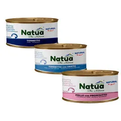 Natua Natural Dog Adult in Jelly cottura al vapore 150 gr Tonnetto e orata - confezione da 24 pezzi - Cibo umido per gatti