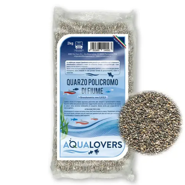 Sabbia decorativa per acquari d'acqua dolce Quarzo Aqualovers Quarzo 2 kg