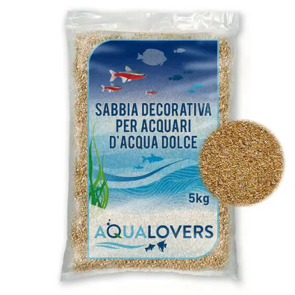 Sabbia decorativa per acquari d'acqua dolce Quarzo Aqualovers Ambra 5 kg