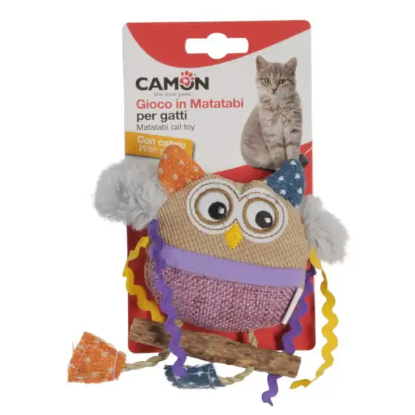 Gioco per gatti in Matatabi con Catnip Camon Gufo - Giochi per gatti