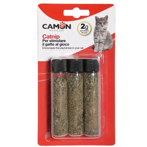 Topini con tasca per catnip Camon Catnip opzionale 3x tubetti - Giochi per gatti