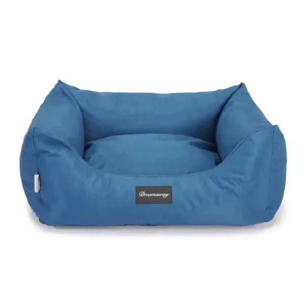 Cuccia per cani da interno Petit Sofà Dreamaway Boston Fabotex Blu Petrolio 100 x 80 x 25 cm - Cuccia per cani da interno in tessuto poliestere idrorepellente e antigraffio, imbottita con poliuretano espanso, completamente sfoderabile e facile da pulire, ideale per ogni ambiente.
