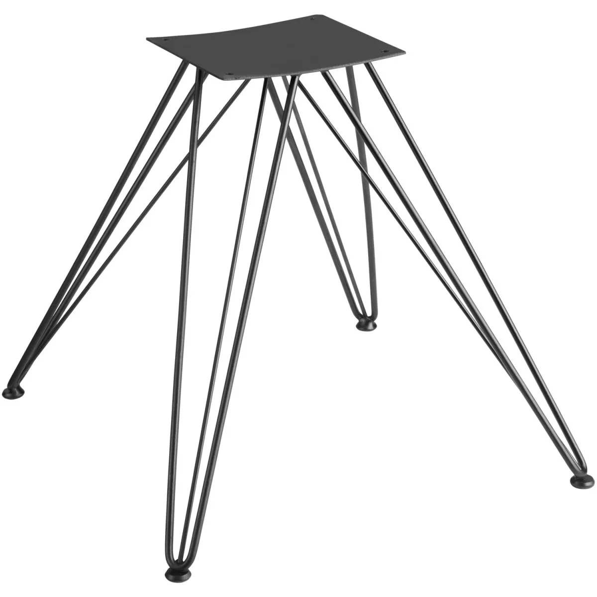 2x VEGA Struttura sedia Milaria in metallo; 46x51x42.5 cm (LxPxH); nero; 2 pz. / Pacco