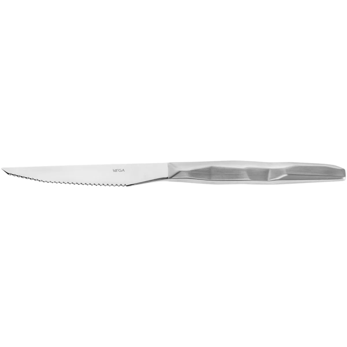 12x VEGA Coltello per pizza e bistecca Diamante; 23.3 cm (L); argento, manico argento; 12 pz. / Pacco