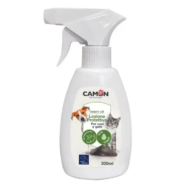 Orme Naturali Lozione Protettiva all'Olio di Neem 300 ml - Antiparassitario per cani