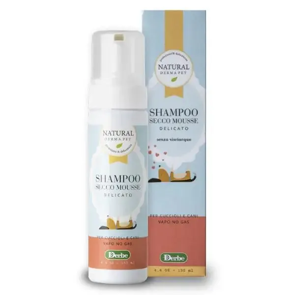 Shampoo Secco Cuccioli e Cani Natural Derma Pet 150 ml