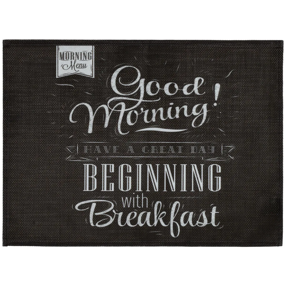 4x ERWIN M. Tovaglietta americana Tenoris Good Morning; 33x45 cm (LxL); nero; 4 pz. / Pacco