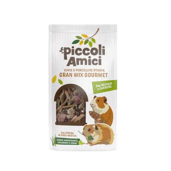 Piccoli Amici Gran Mix Gourmet per Cavie e porcellini d'India 500 gr - Mangime per conigli