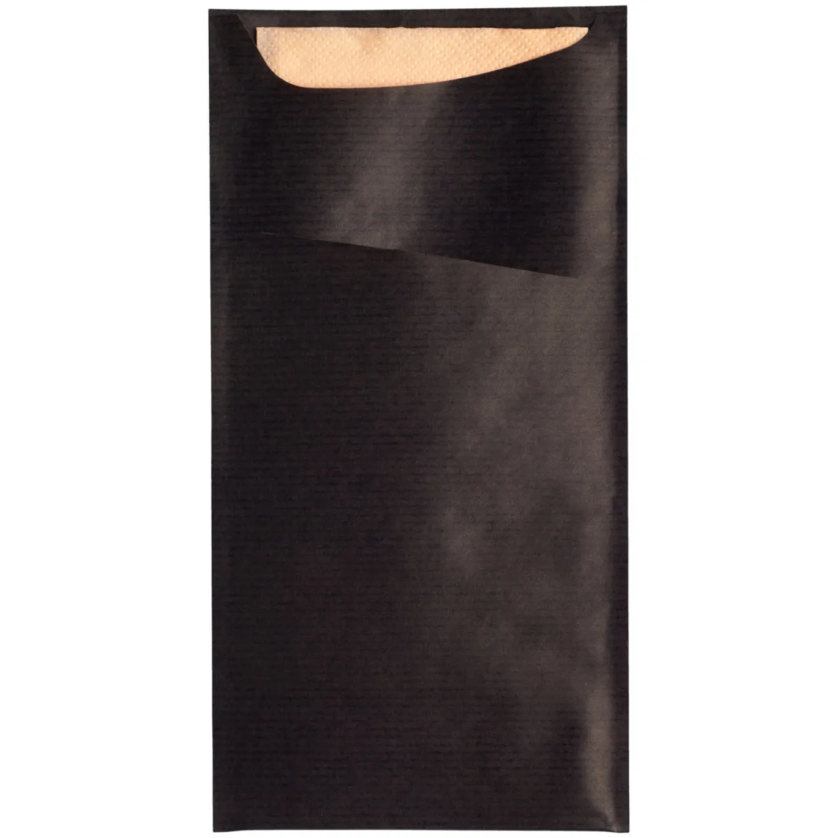 100x GARCIA DE POU Portaposate con tovagliolo Besta; 11.2x22.5 cm (LxL); nero; 100 pz. / Pacco