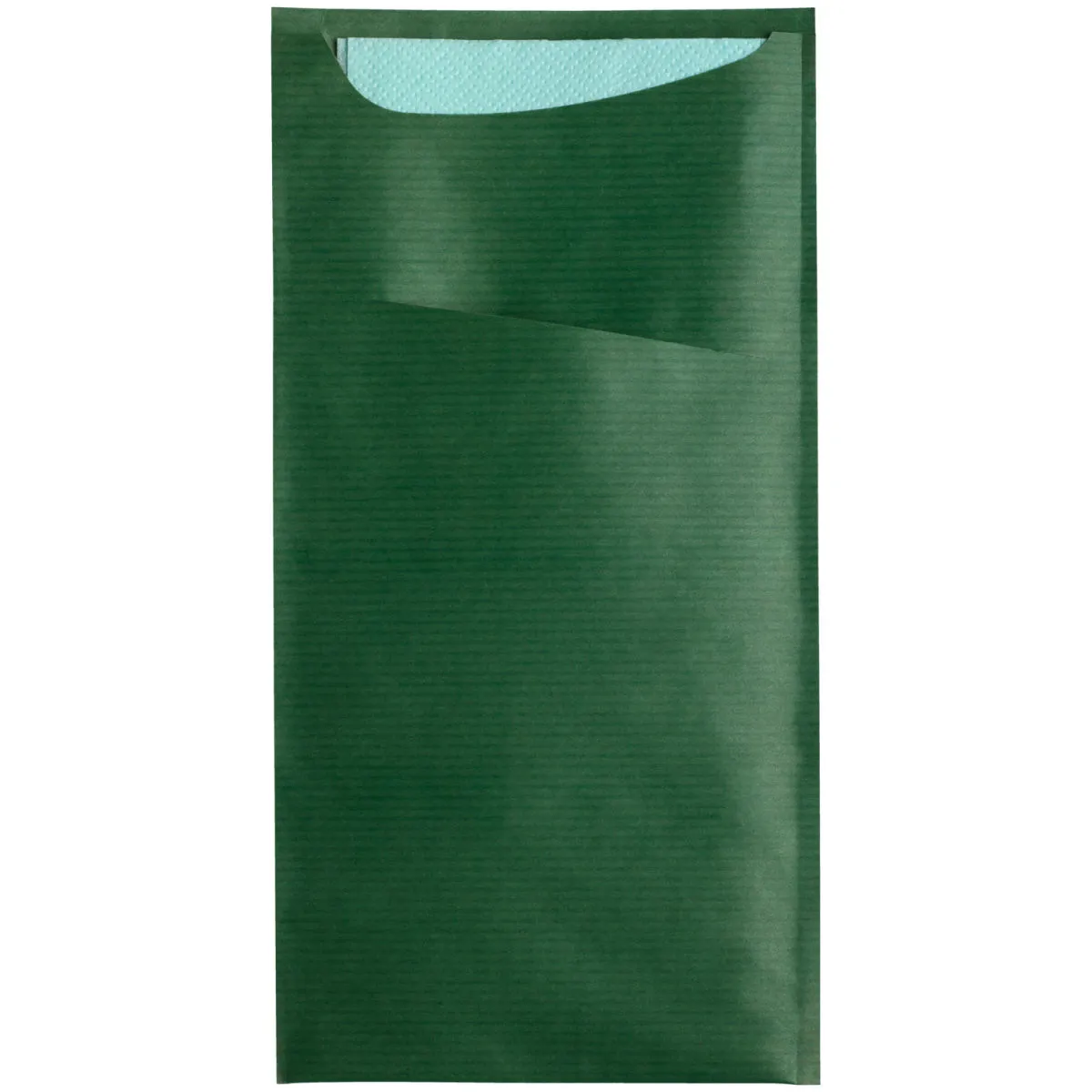 100x GARCIA DE POU Portaposate con tovagliolo Besta; 11.2x22.5 cm (LxL); verde; 100 pz. / Pacco
