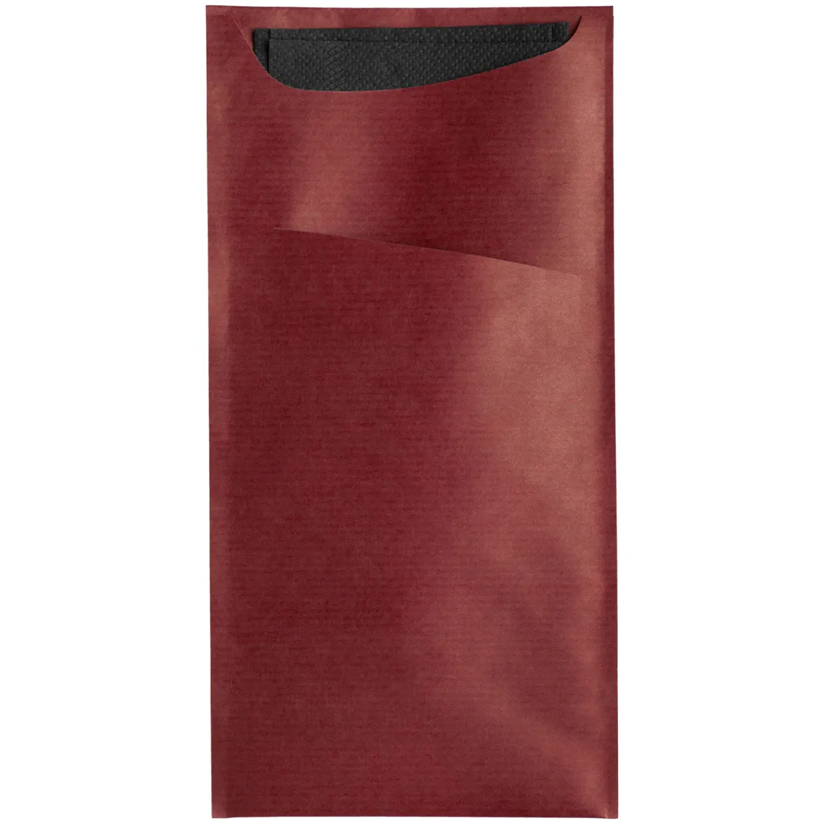 100x GARCIA DE POU Portaposate con tovagliolo Besta; 11.2x22.5 cm (LxL); bordeaux; 100 pz. / Pacco