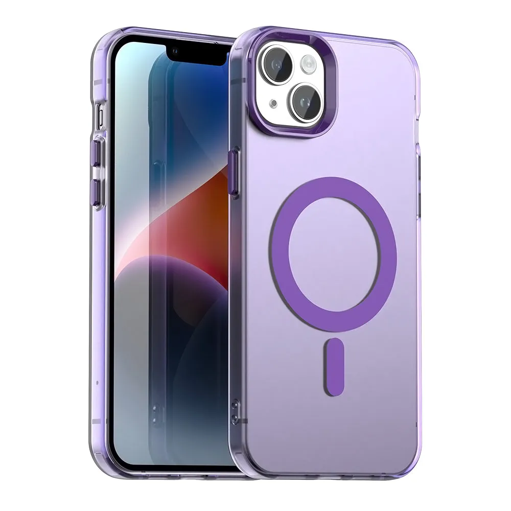 Custodia MagSafe per Apple iPhone 14, Techsuit, CandyCase, Viola