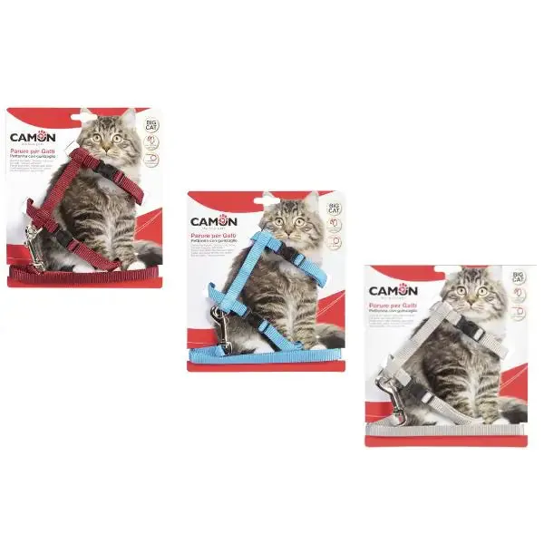 Parure guinzaglio e pettorina Big Cat Camon Set Guinzaglio + Pettorina