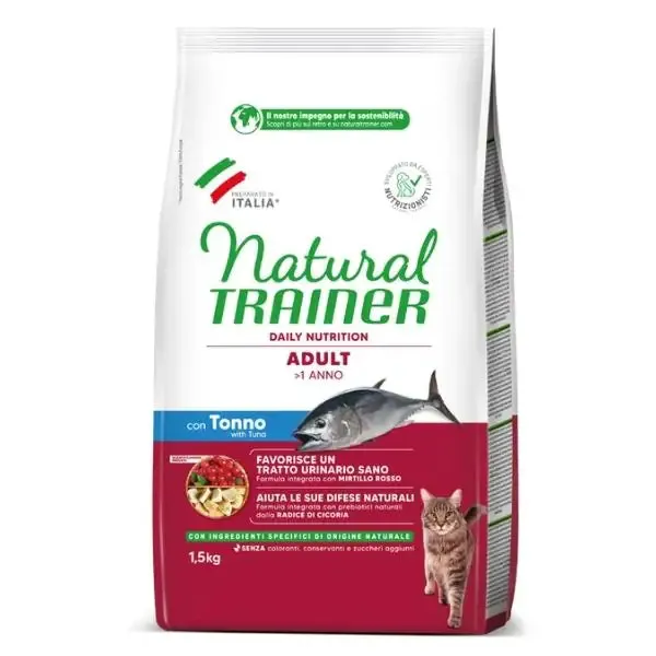 Natural Trainer Daily Nutrition Adult con Tonno 1,5 kg - Croccantini per gatti