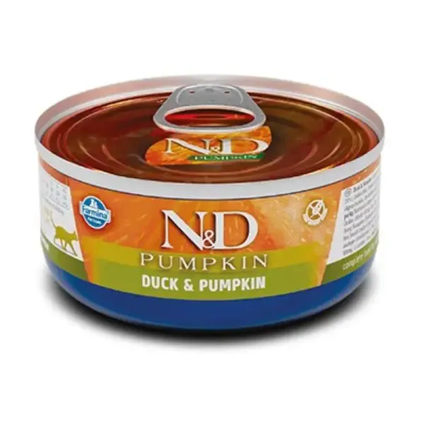 Farmina N&D Pumpkin Feline Umido 70 gr Anatra e Zucca - confezione da 24 pezzi - Cibo umido per gatti