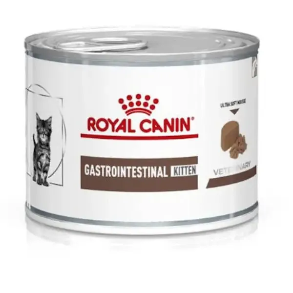 Royal Canin Veterinary Diet Gastrointestinal Kitten Feline mousse ultra soft 195 gr Carni bianche - Dieta veterinaria per gatti