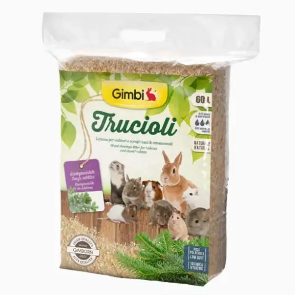 Gimbi Trucioli lettiera igienica naturale 60 lt (3,2 kg)