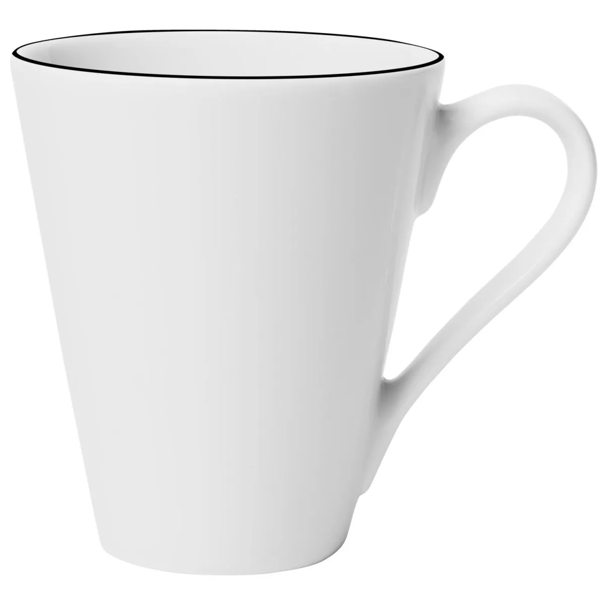 6x VEGA Tazza mug con manico Bellino; 280 ml, 8.7x10 cm (ØxH); bianco/nero; rotonda; 6 pz. / Pacco