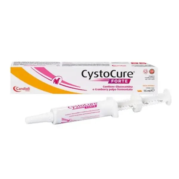 Candioli Pharma Cystocure Forte Antinfiammatorio delle vie urinarie Pasta in siringa per cani e gatti 15 ml - Integratori per cani