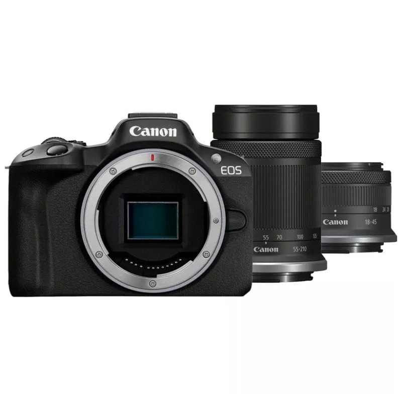 Canon EOS R50 24,2 MP WiFi + obiettivo RF-S 18-45 mm IS STM + obiettivo RF-S 55-210 mm IS STM