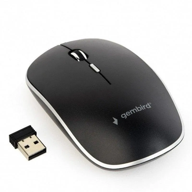 Mouse Gembird MUSW-4BS-01 Wireless 1600DPI Nero Ambidestro Silenzioso