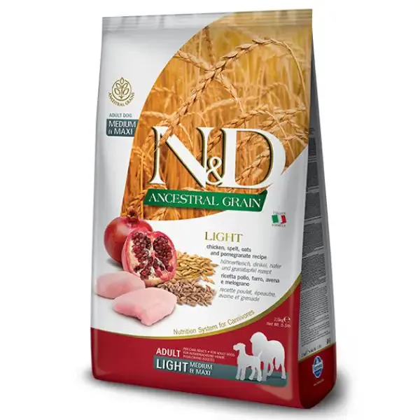 Farmina N&D Ancestral Grain Adult Light Medium/Maxi 12 kg - Croccantini per cani