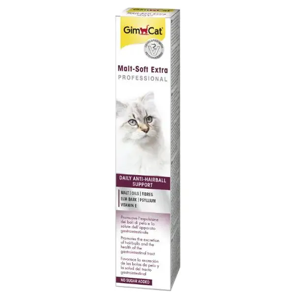 Gim Cat Malt-Soft Extra Professional Eliminazione boli di pelo Pasta per gatti 20 gr - Integratori per gatti